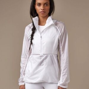 Lululemon Run With It Jacket White Sz 10 EUC